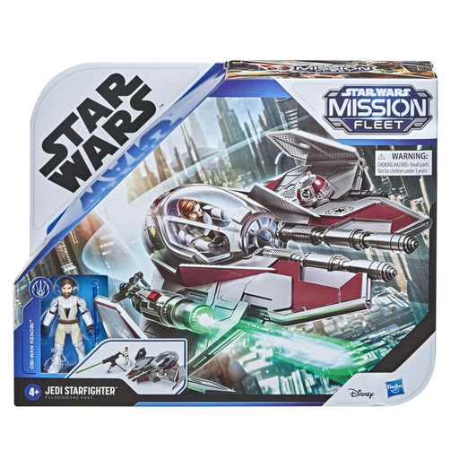 Hasbro - Star Wars Mission Fleet Stellar Class Obi-Wan Kenobi et Jedi Starfighter