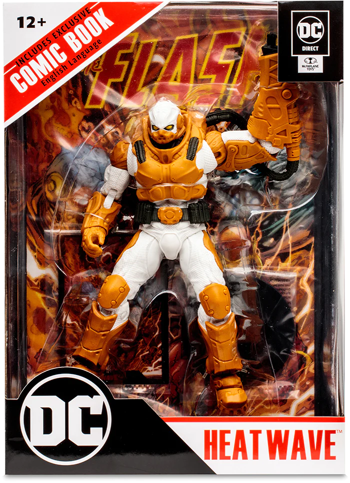 McFarlane Toys - DC DIRECT 7" FIG W/ COMIC THE FLASH WV2 HEATWAVE