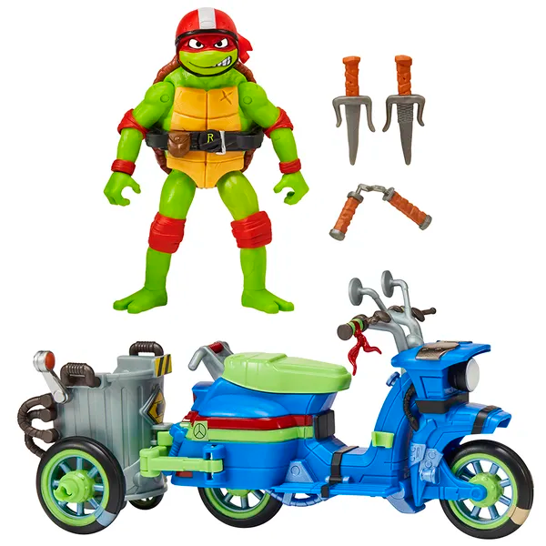 Teenage Mutant Ninja Turtles: Mutant Mayhem: Action Figure & Vehicle: Battle Cycle & Raphael