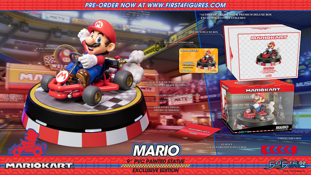 First 4 figures - MARIO KART MARIO COLLECTOR'S EDITION PVC STATUE
