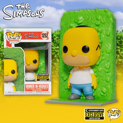 The Simpsons Homer in Hedges Funko Pop! Vinyl Figure #1252 - Entertainment Earth Exclusive