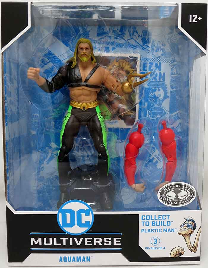 DC Multiverse JLA BAF Plastic Man - Aquaman (Platinum)