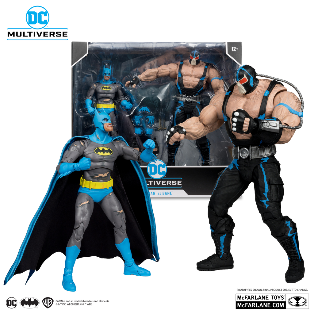 DC MULTIVERSE 7" WITH MEGAFIG 2PK - BATMAN VS BANE (KNIGHTFALL)