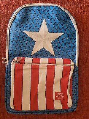 Loungefly - Captain America Cosplay Backpack with Pin Set - Entertainment Earth Exclusive