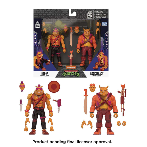 BST AXN - SDCC 2022 Exclusive Teenage Mutant Ninja Turtles - Arcade Bebop & Rocksteady