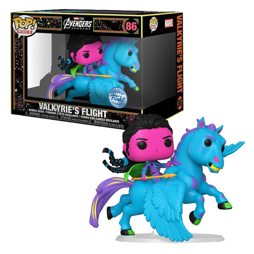 Funko - POP ACTION FIGURE OF VALKYRIE ON HORSE (BLACKLIGHT) #86