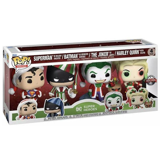 Funko - DC Comics Holiday 4-Pack POP! Vinyl Figure - Exclusive