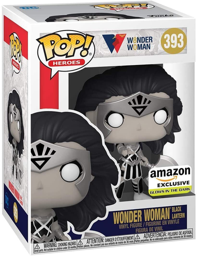 Funko - POP HEROES Wonder Woman 80TH WW BLACK LANTERN Amazon Exclusive Glow in the dark