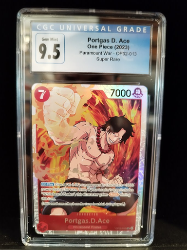 Bandai - One Piece TCG - Portgas.D.Ace - OP02-013 CGC Graded 9.5