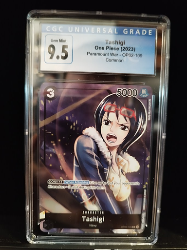 Bandai - One Piece TCG - Tashigi - OP02-105 (Box Topper) CGC Graded 9.5