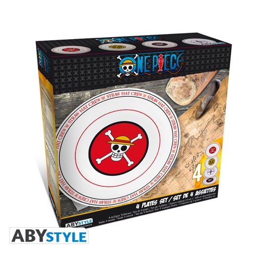 Abysse America - ONE PIECE - Set of 4 Plates